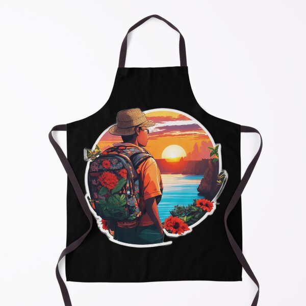 Item preview, Bali Traveler Watching Ocean Sunset From Uluwatu Cliff designed and sold by Ridiculam Toga.