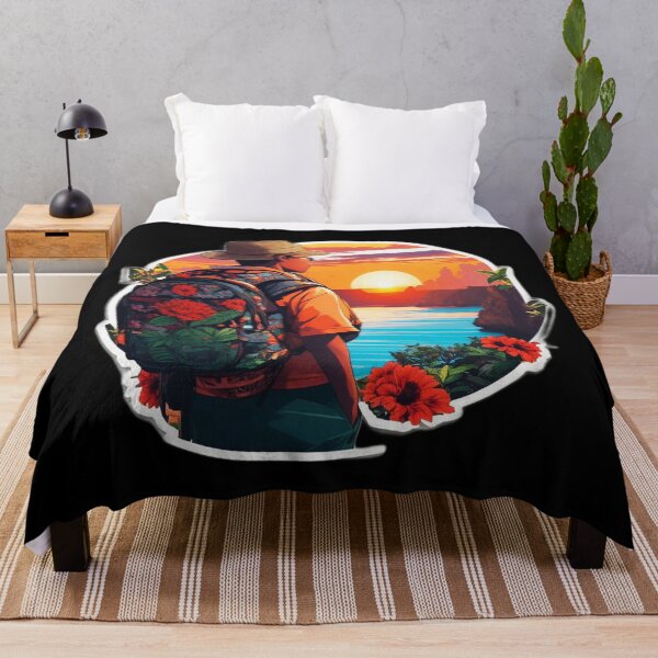 Item preview, Bali Traveler Watching Ocean Sunset From Uluwatu Cliff designed and sold by Ridiculam Toga.