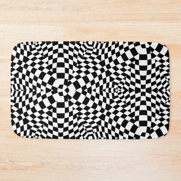 Item preview, 3D square black and white alternating grid pattern designed and sold by Atroce.
