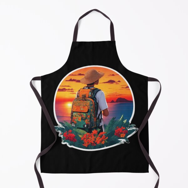 Item preview, Bali Backpacker Watching Ocean Sunset From Uluwatu Cliff designed and sold by Ridiculam Toga.