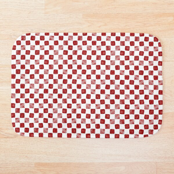 Item preview,  Dark RedHand drawn Checkers designed and sold by MoshitoDesigns.