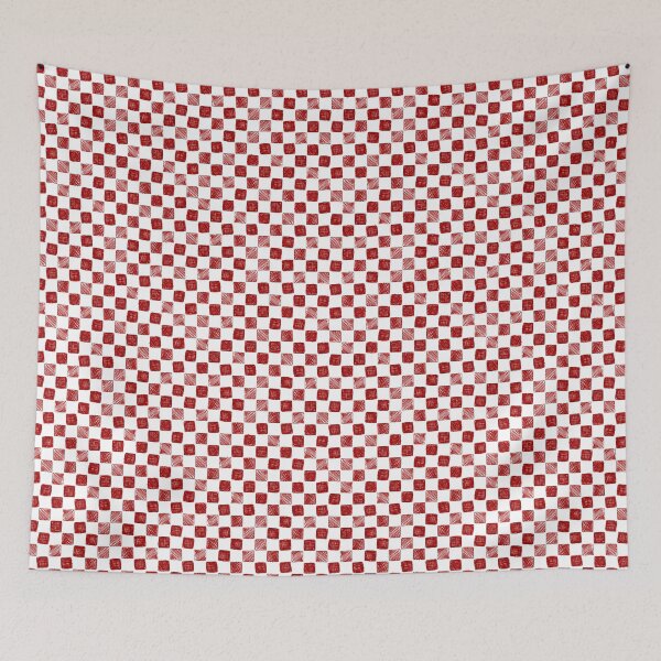 Item preview, Dark RedHand drawn Checkers designed and sold by MoshitoDesigns.