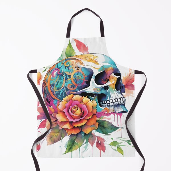 Artikelvorschau, Multicolor watercolor skull pattern entworfen und verkauft von oyonni design.