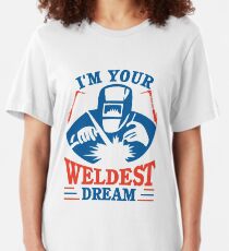 Best Welder Funny Welder Welding Craftsman Gift Slim Fit T-Shirt