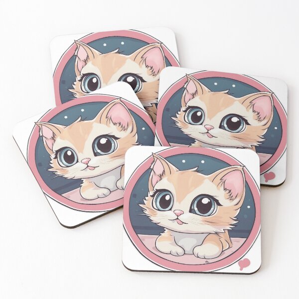 Aperçu de l'œuvre Chaton Kawaii mignon - Chat mathématique créée et vendue par lee2021.