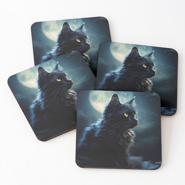 Item preview, moon, classic, cat, feline, vintage, art, illustration, design, retro, nostalgia, celestial, night, sky,  designed and sold by Dazeville Studio1541 .
