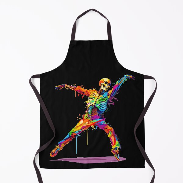 Item preview, Dancing Skeleton Rainbow Funny Halloween Colorful Splash Art designed and sold by LOT7Clothing.