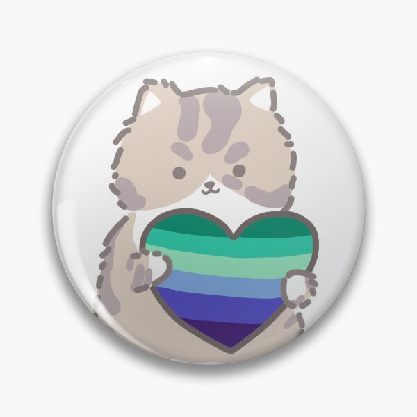 Item preview, MLM LGBTQ Gay Pride Cute Cat Heart designed and sold by GM-666.
