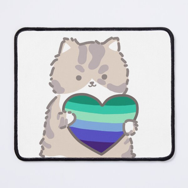Item preview, MLM LGBTQ Gay Pride Cute Cat Heart designed and sold by GM-666.