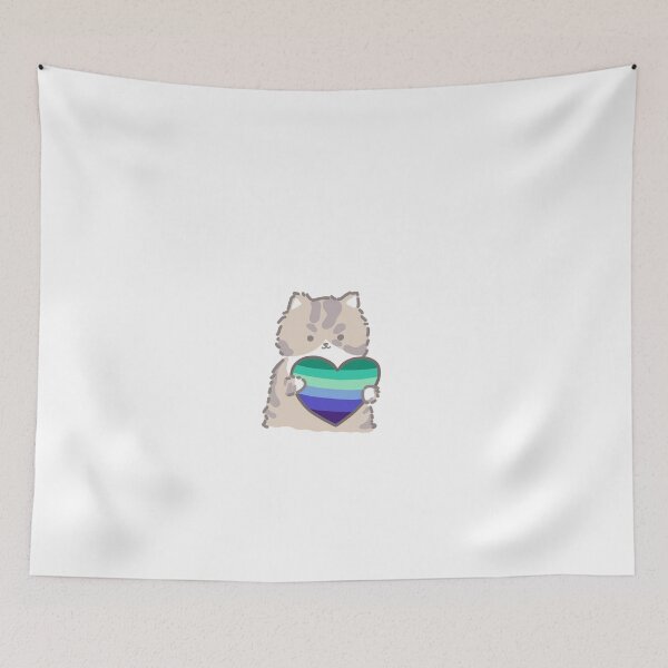 Item preview, MLM LGBTQ Gay Pride Cute Cat Heart designed and sold by GM-666.