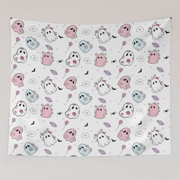 Item preview, Sweet Spirits in Blooms, Halloween Cute Pattern, Halloween Pink designed and sold by Peach-Design.