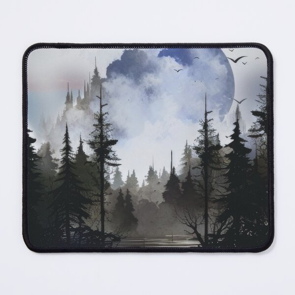 Item preview, Moonlit Wilderness - AI-Created Nature Scene T- Shirt designed and sold by AIPICCRAFT.
