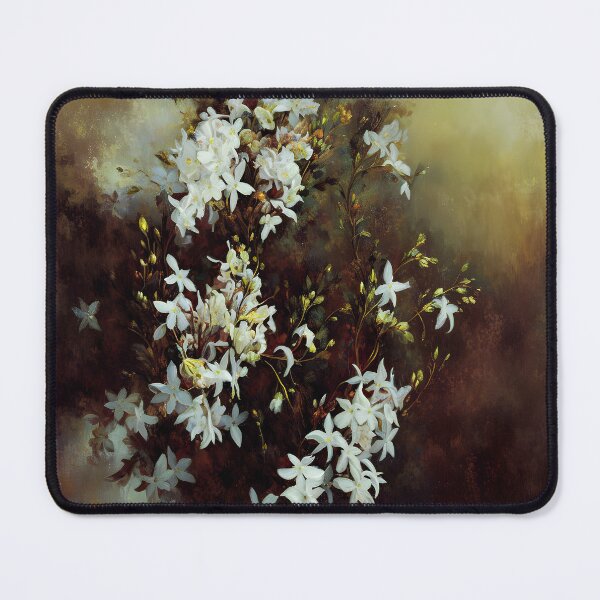 Item preview, Antique Look Vintage Jasmine Flowers - Shabby Chic Blossoms Grunge Style AI Art 3 of 4 designed and sold by Beachy.