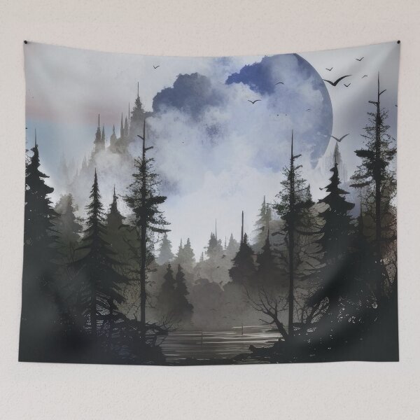 Item preview, Moonlit Wilderness - AI-Created Nature Scene T- Shirt designed and sold by AIPICCRAFT.