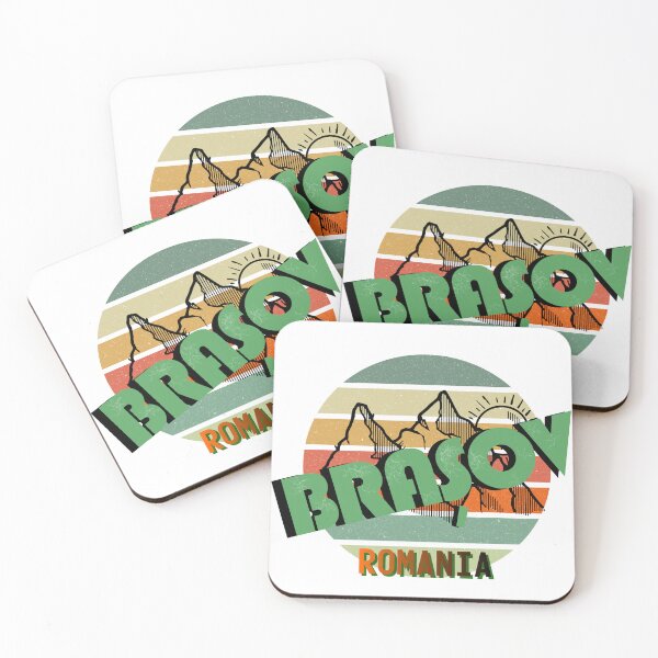 Item preview, Brasov Romania Retro Sunset Carpathian Mountains designed and sold by adriana-holmes.