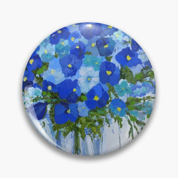 Item preview, Vase with blue flowers designed and sold by AdRonDesign.