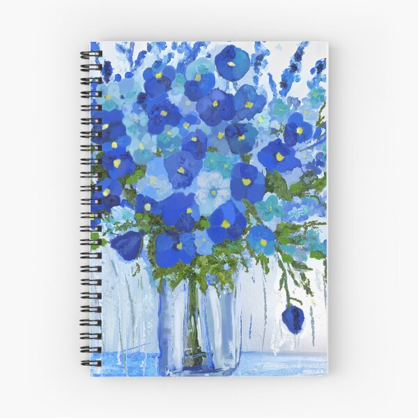 Item preview, Vase with blue flowers designed and sold by AdRonDesign.