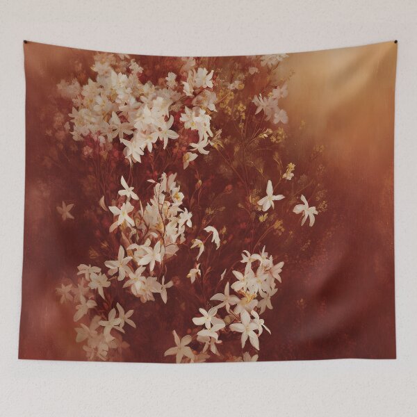 Item preview, Antique Look Vintage Jasmine Flowers - Shabby Chic Blossoms Grunge Style AI Art 4 of 4 designed and sold by Beachy.