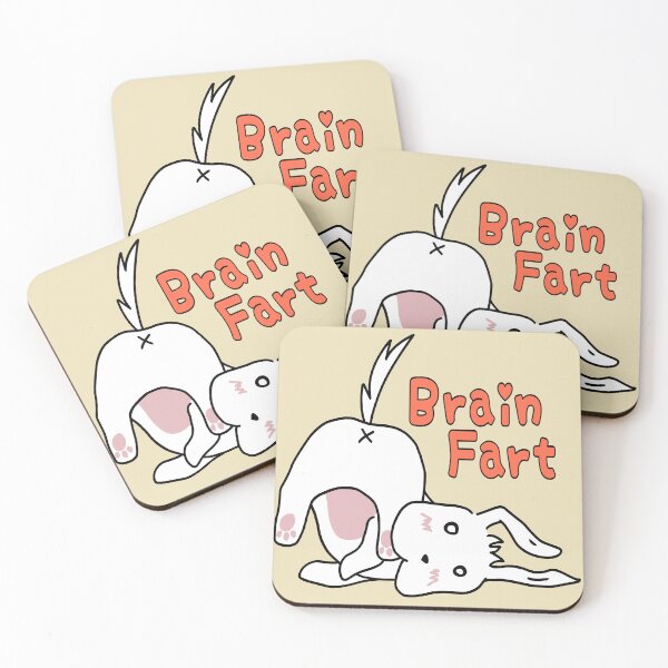 Item preview, Brain fart cute white puppy Roulo in beige designed and sold by UgaMaru.