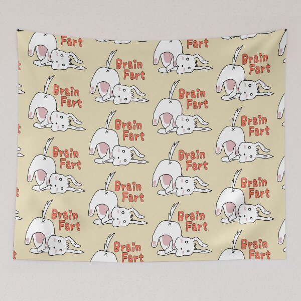Item preview, Brain fart cute white puppy Roulo in beige designed and sold by UgaMaru.