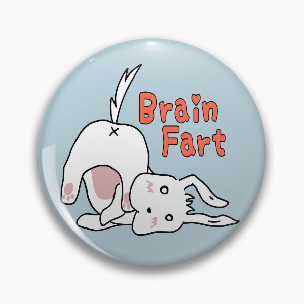 Item preview, Brain fart cute white puppy Roulo in blue designed and sold by UgaMaru.
