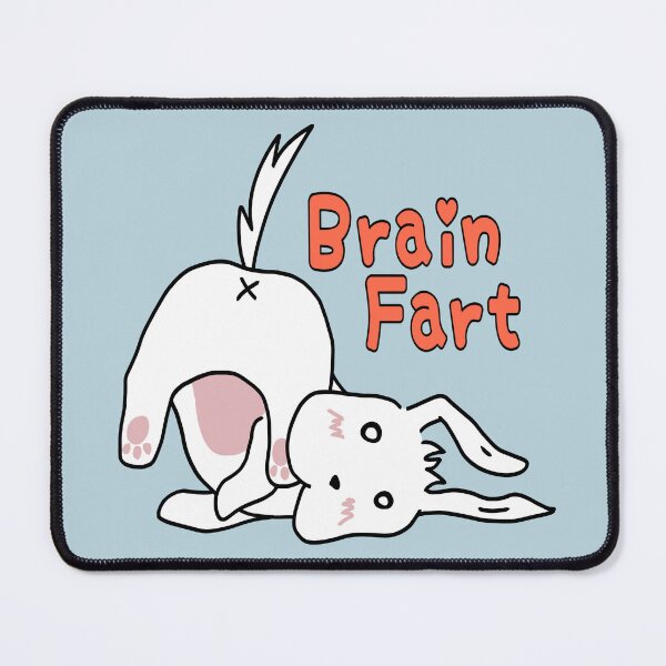 Item preview, Brain fart cute white puppy Roulo in blue designed and sold by UgaMaru.