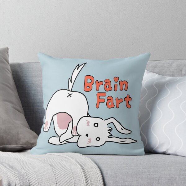 Item preview, Brain fart cute white puppy Roulo in blue designed and sold by UgaMaru.