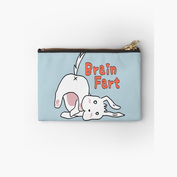 Item preview, Brain fart cute white puppy Roulo in blue designed and sold by UgaMaru.