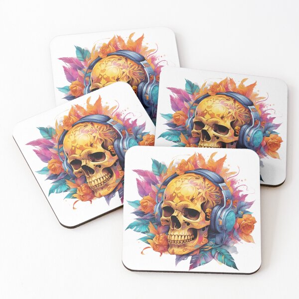 Artikelvorschau, Skull and Flower Painting entworfen und verkauft von oyonni design.