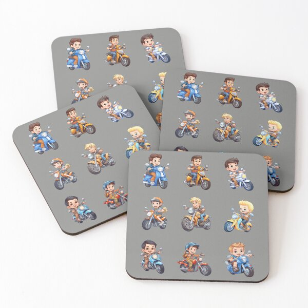Item preview, Boys Riding Motorcycles and Scooters (set2) designed and sold by TheTrendsDesk.