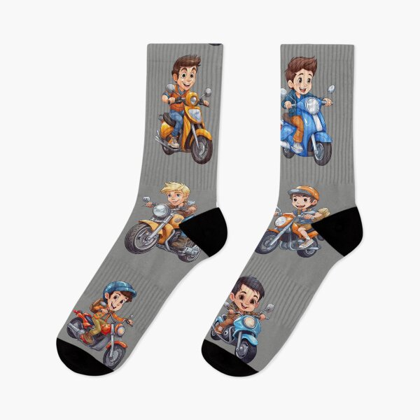 Item preview, Boys Riding Motorcycles and Scooters (set2) designed and sold by TheTrendsDesk.