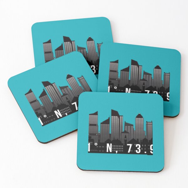 Item preview, Manhattan Coordinates Sticker designed and sold by FOUREYEDESI.