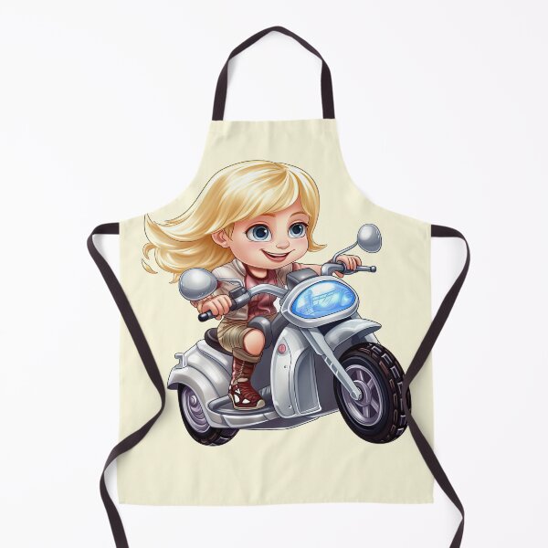 Item preview, Teenage Girl Riding a Silver Scooter (off white like background) designed and sold by TheTrendsDesk.