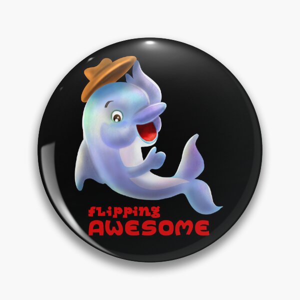 Item preview, Flipping awesome - cute dolphin pun  designed and sold by JyayasiDesigns.