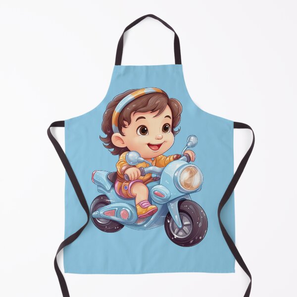 Item preview, Teenage Girl Riding a Blue Scooter (light blue background) designed and sold by TheTrendsDesk.