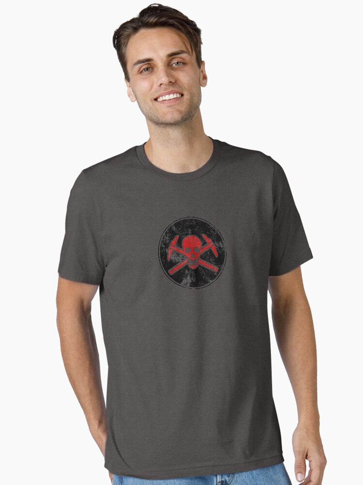 Thumbnail 1 of 7, Essential T-Shirt, Architectural Jolly Rogers - Ink Stamp designed and sold by bobborson.