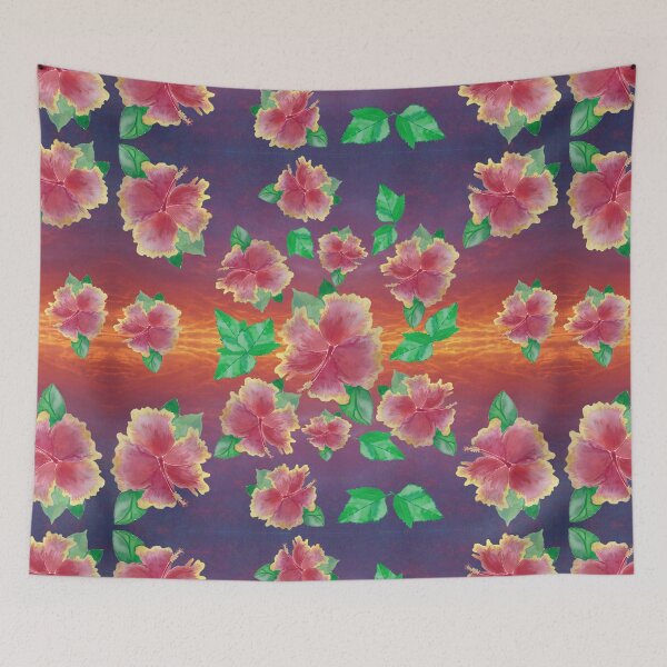 Item preview, Tequila Sunrise Hibiscus Flower in Sky pattern Pieretto designed and sold by Pieretto.