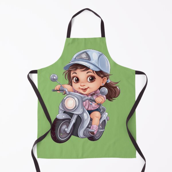 Item preview, Teenage Girl Riding a silver Scooter (green background) designed and sold by TheTrendsDesk.