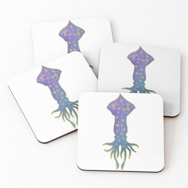 Item preview, Squid Star Constellation Watercolor designed and sold by Saltycurrent1.