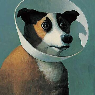 Artwork thumbnail, Dog with Cone painting by anderfelix