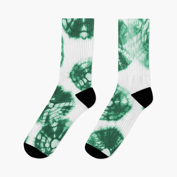 Item preview, Shibori Kumo tie dye emerald green dots over white designed and sold by marufemia.