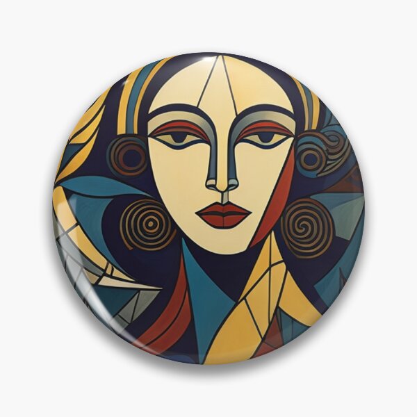 Item preview, Powerful abstract woman made of shapes designed and sold by AICreatorin.