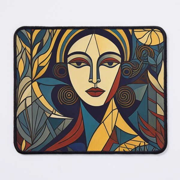 Item preview, Powerful abstract woman made of shapes designed and sold by AICreatorin.