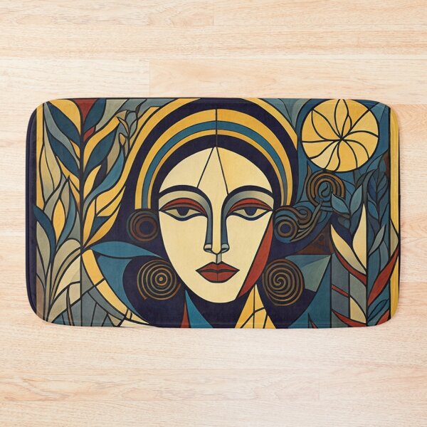Item preview, Powerful abstract woman made of shapes designed and sold by AICreatorin.