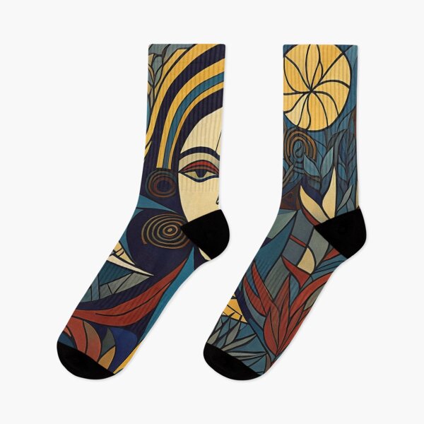 Item preview, Powerful abstract woman made of shapes designed and sold by AICreatorin.