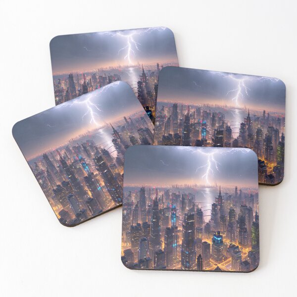 Item preview, Awe-Inspiring View of a Bright City in the Sky designed and sold by D3monic.