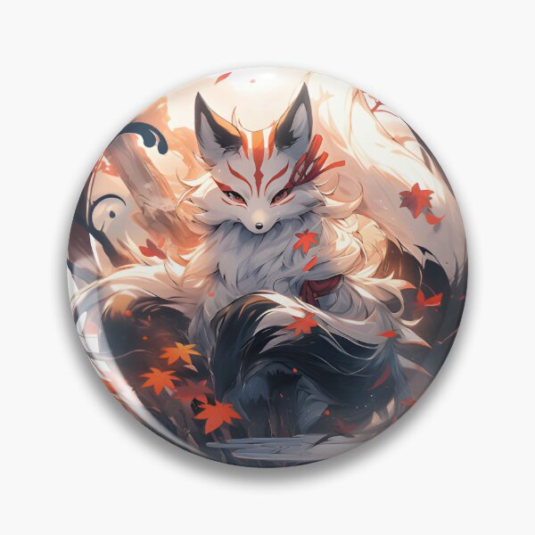 Item preview, Japanese Kitsune Fox Illustration designed and sold by Yana Grech.