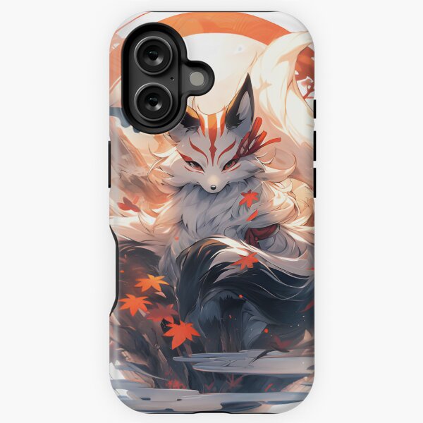 Item preview, Japanese Kitsune Fox Illustration designed and sold by Yana Grech.