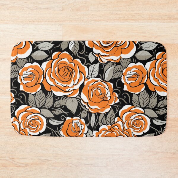 Item preview, Colorful fantasy pattern black gray beige white ornaments flowers roses designed and sold by G-M-Designs.