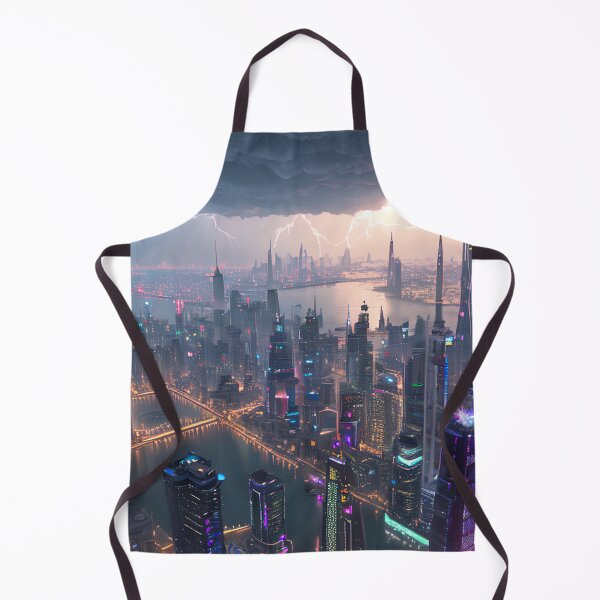 Item preview, Dreamy Skyline of a Bright City Above the Clouds designed and sold by D3monic.
